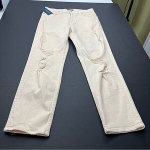 Ramy Brook Adriana Color Linen High Rise Straight Leg Jeans SZ 29 NEW *TINY FLAW